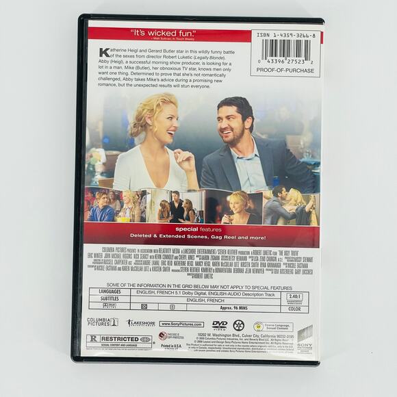 The Ugly Truth Romantic Comedy Rom Com Katherine Heigl Gerard Butler Movie DVD - Picture 8 of 10